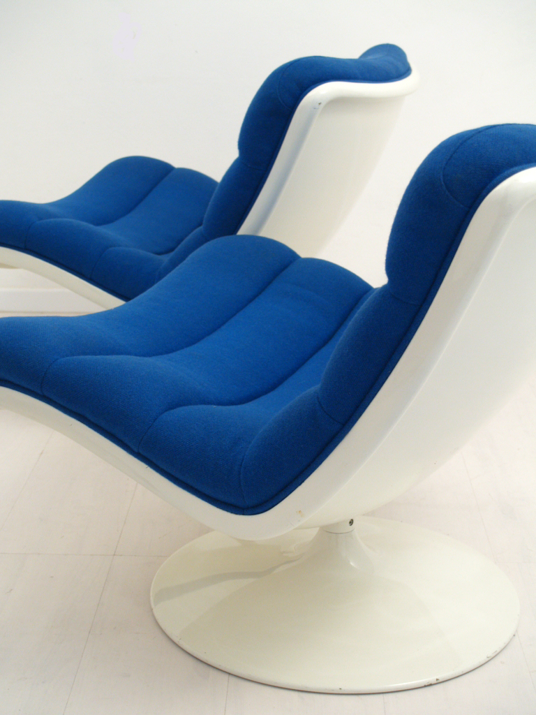 Blauwe Artifort fauteuils